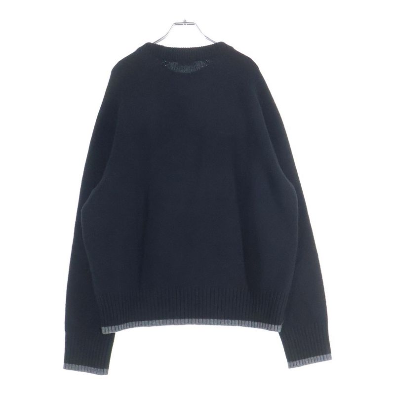 Dior Atelier Virgin Wool Crew Neck Knit Sweater Logo