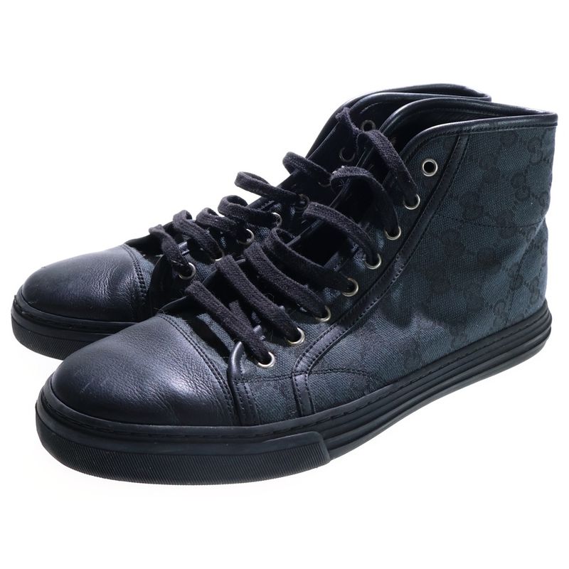 Gucci GG Campus High Cut Sneakers Shoes Navy
