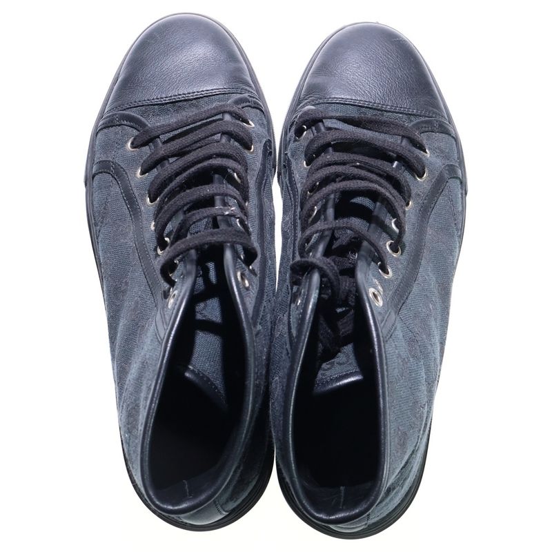 Gucci GG Campus High Cut Sneakers Shoes Navy