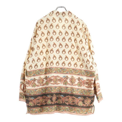 Gucci Ethnic Allover Pattern Silk Long Sleeve Shirt Multi Zadae