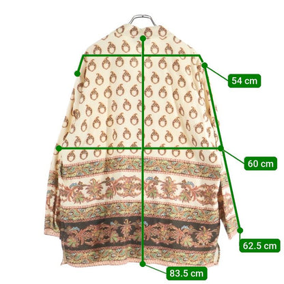 Gucci Ethnic Allover Pattern Silk Long Sleeve Shirt Multi Zadae