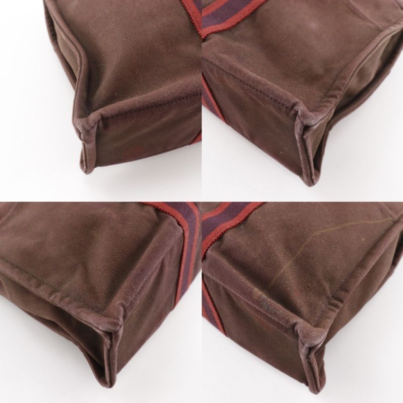 Hermes Sac Fourre Tout MM Cotton Canvas Brown Handbag