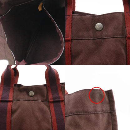 Hermes Sac Fourre Tout MM Cotton Canvas Brown Handbag
