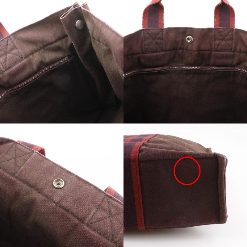 Hermes Sac Fourre Tout MM Cotton Canvas Brown Handbag