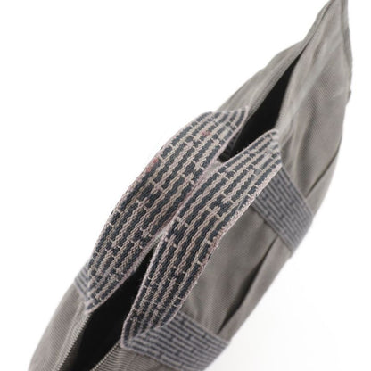 Hermes Her Line MM Tote Nylon Canvas Gray Handbag