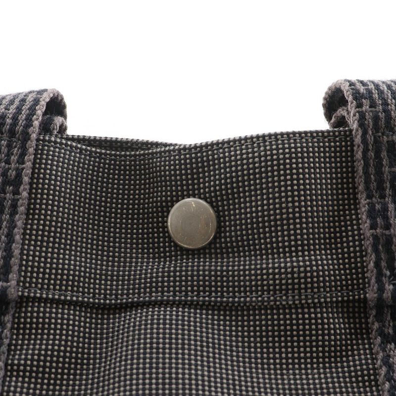 Hermes Her Line MM Tote Nylon Canvas Gray Handbag