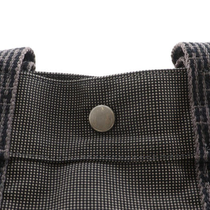 Hermes Her Line MM Tote Nylon Canvas Gray Handbag
