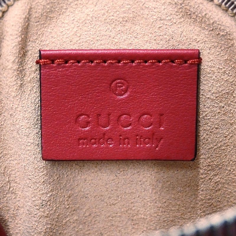 Gucci Wallet Coin Case Leather GG Marmont Red Zip Around