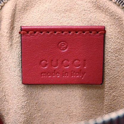 Gucci Wallet Coin Case Leather GG Marmont Red Zip Around