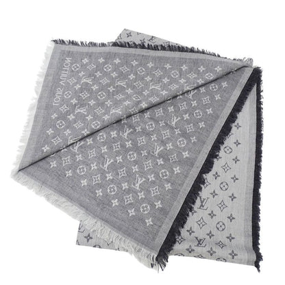 Louis Vuitton Shawl Cotton Shawl Monogram Essential Gray