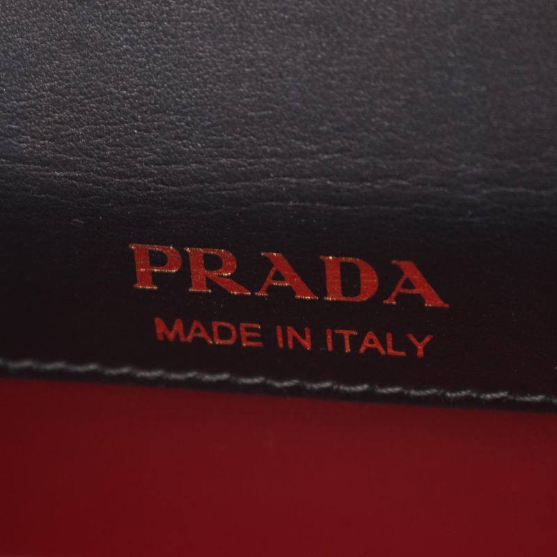 Prada Handbag Black Sapphire Leather 2-Way Chain