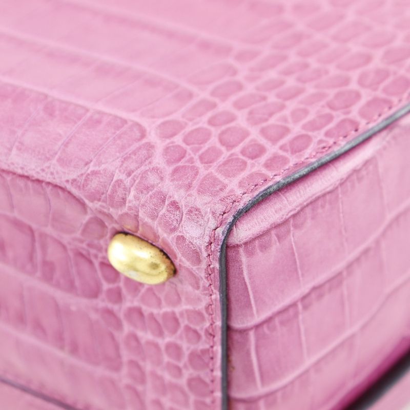 Celine Shape Pressed Leather Pink Handbag