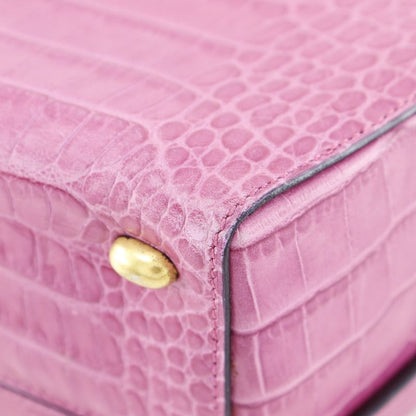 Celine Shape Pressed Leather Pink Handbag