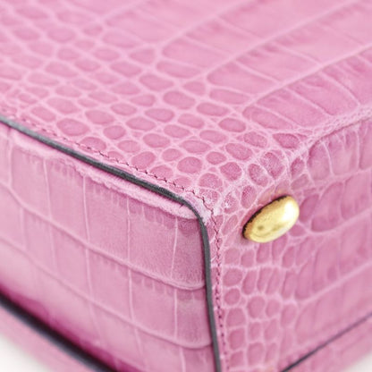 Celine Shape Pressed Leather Pink Handbag