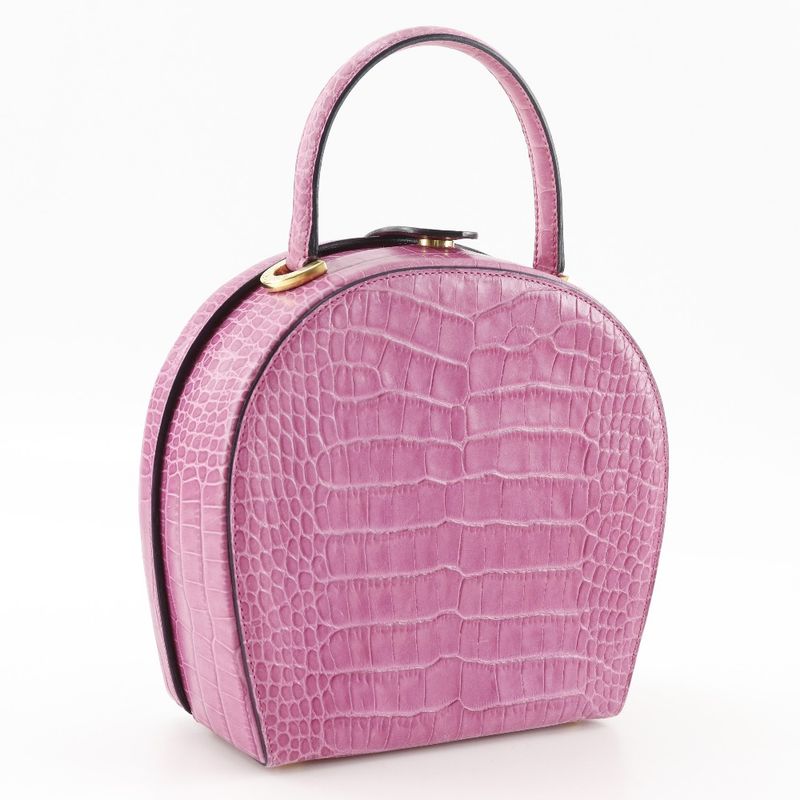 Celine Shape Pressed Leather Pink Handbag
