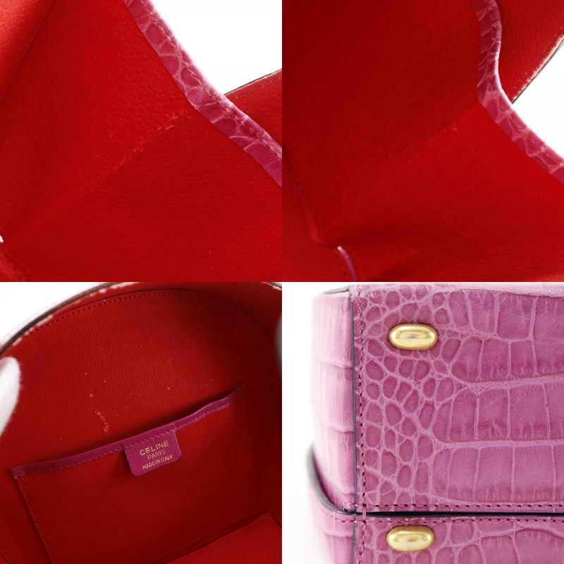 Celine Shape Pressed Leather Pink Handbag