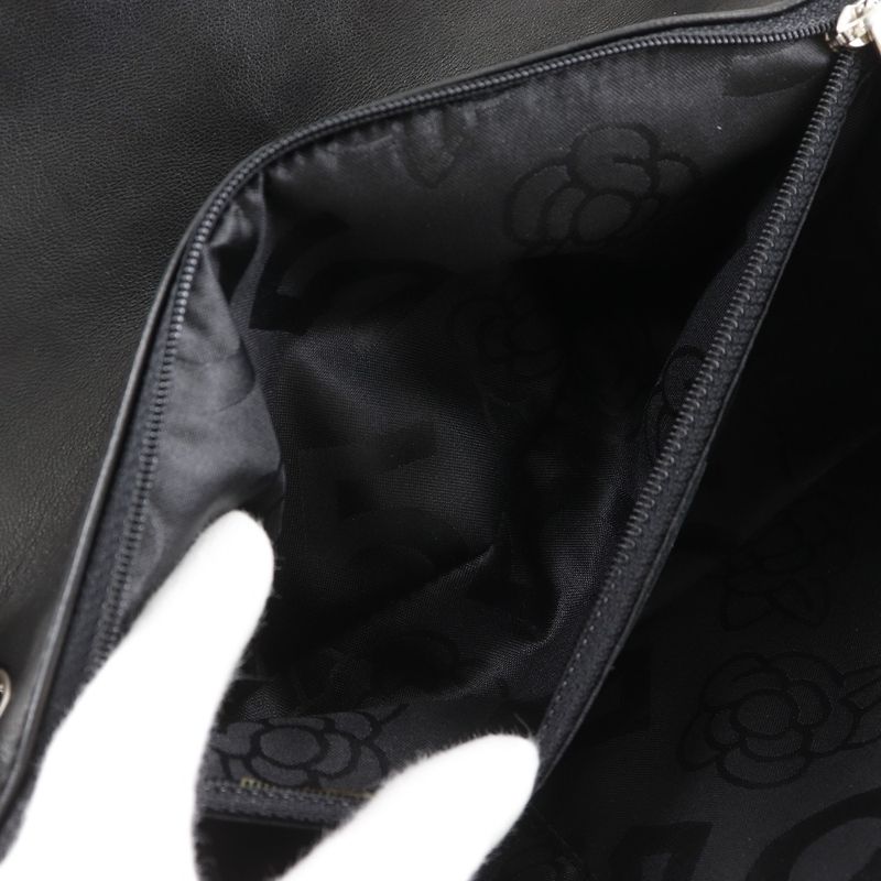 Chanel Mademoiselle Chain Shoulder Calf Black Bag