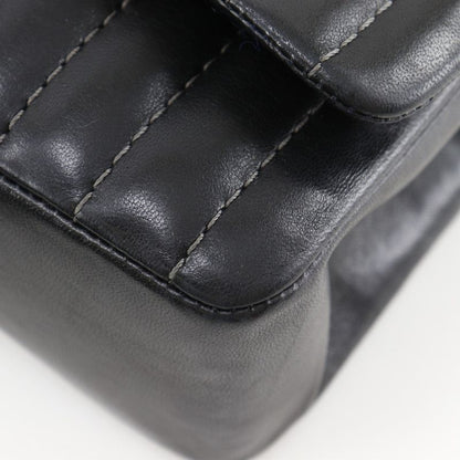 Chanel Mademoiselle Chain Shoulder Calf Black Bag