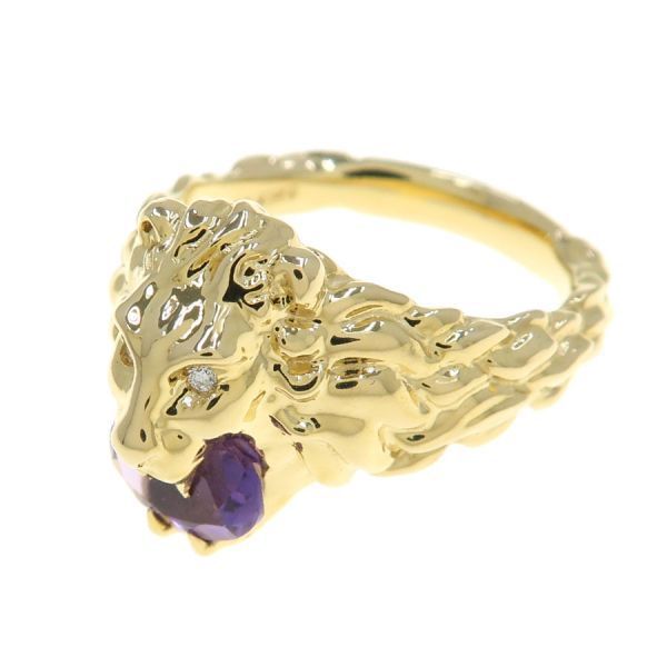 Gucci Lion Head Ring Amethyst