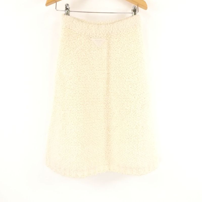 Prada Made Cles Mohair Skirt 38 Virgin Wool and Others Knee