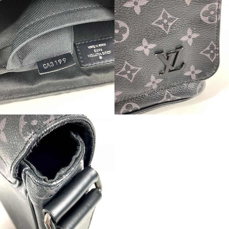 Louis Vuitton Shoulder Bag District PM NM Monogram Eclipse Canvas Black