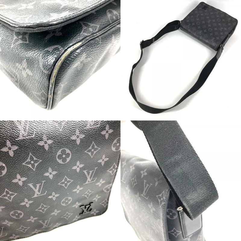 Louis Vuitton Shoulder Bag District PM NM Monogram Eclipse Canvas Black