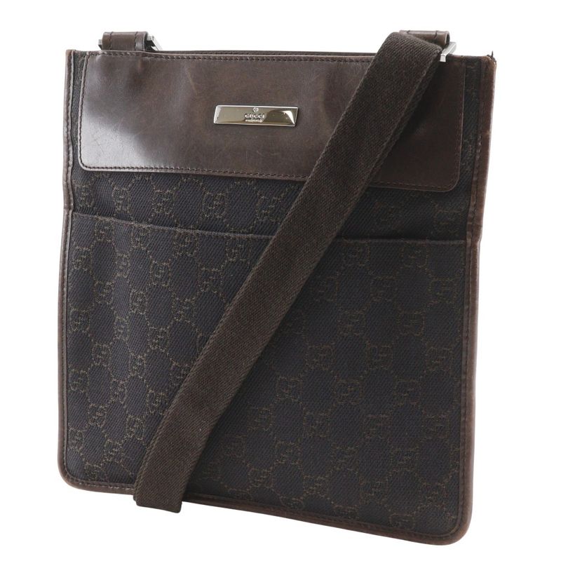 Gucci GG Canvas Brown Shoulder Bag