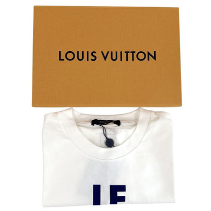 Louis Vuitton T-Shirt Short Sleeve T-Shirt Cotton White Blue