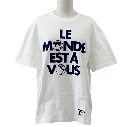 Louis Vuitton T-Shirt Short Sleeve T-Shirt Cotton White Blue