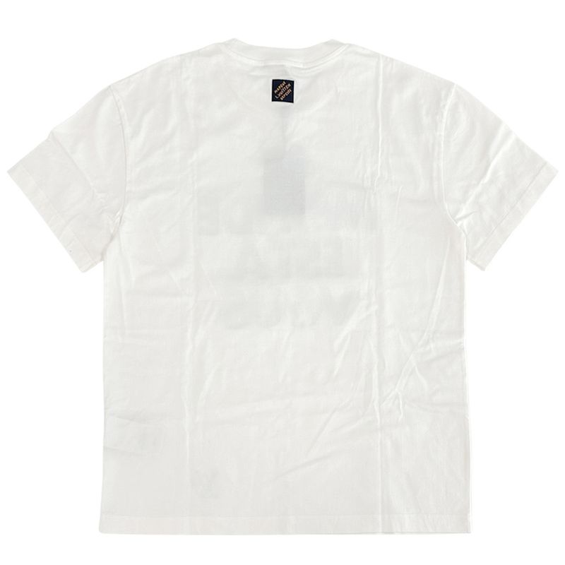 Louis Vuitton T-Shirt Short Sleeve T-Shirt Cotton White Blue