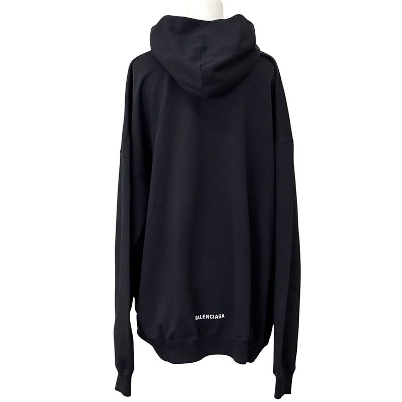 Balenciaga Jacket Cotton Black Xxs Oversize Mode Street Simple
