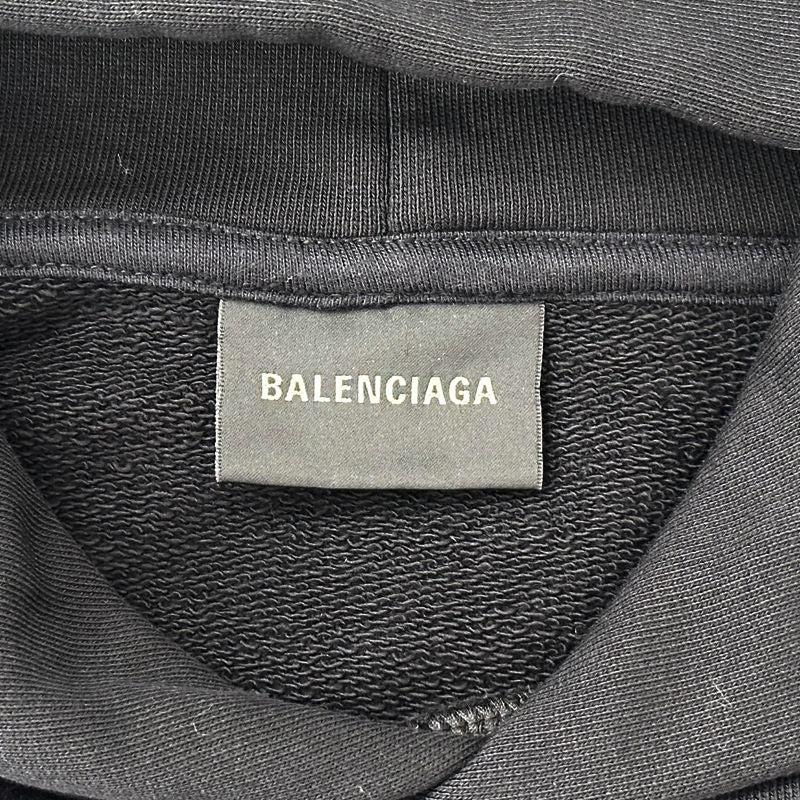 Balenciaga Jacket Cotton Black Xxs Oversize Mode Street Simple