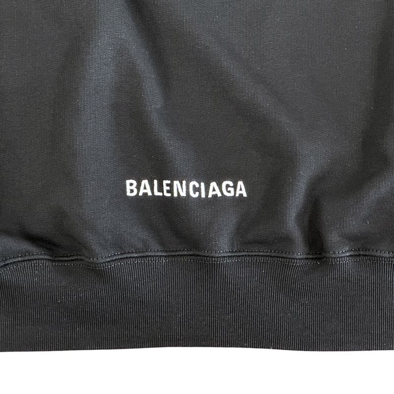 Balenciaga Jacket Cotton Black Xxs Oversize Mode Street Simple