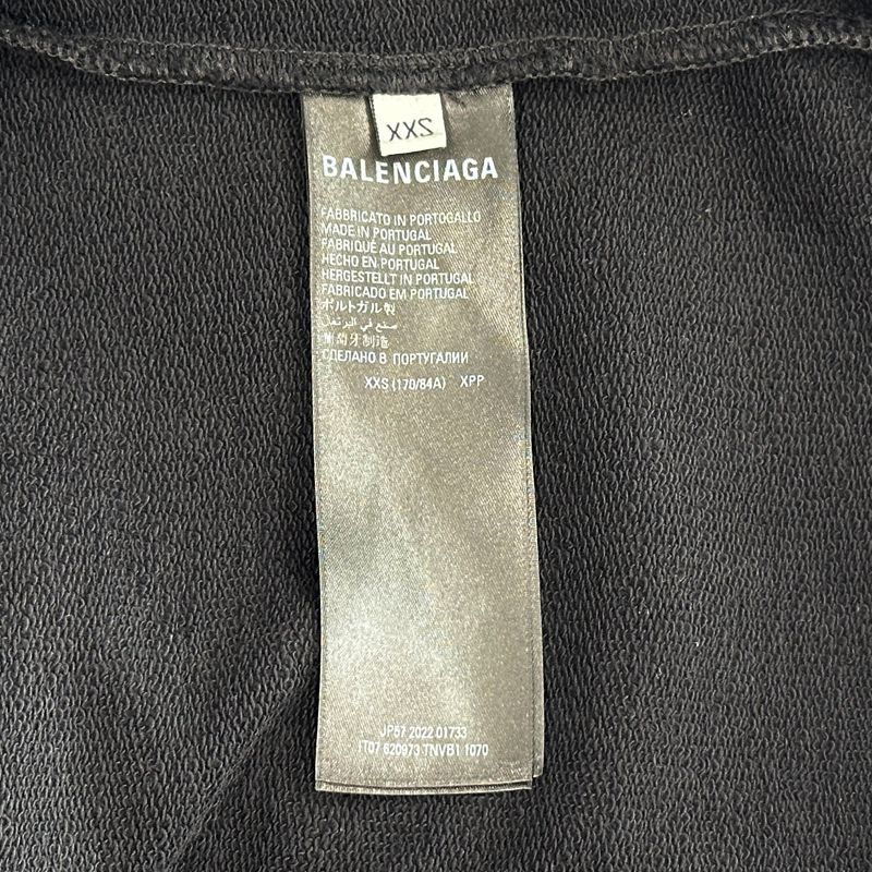 Balenciaga Jacket Cotton Black Xxs Oversize Mode Street Simple
