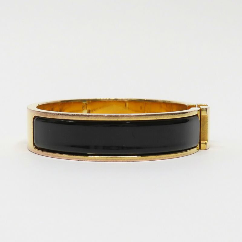 Hermes Clic Clac PM Black H Metal Bracelet 
