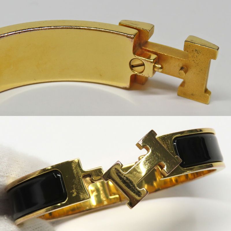Hermes Clic Clac PM Black H Metal Bracelet 