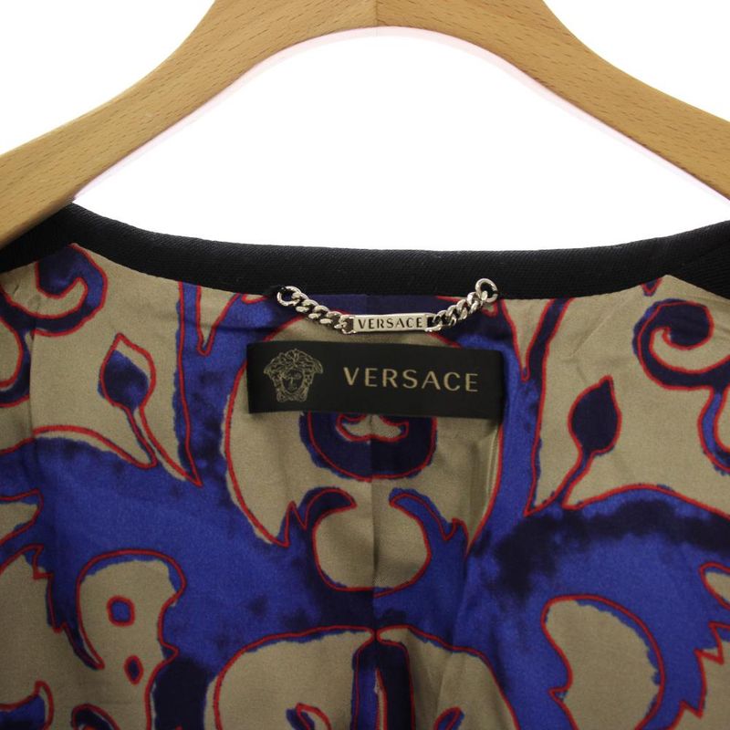 Versace Terror Jacket Single Medusa Button 42 Black KH