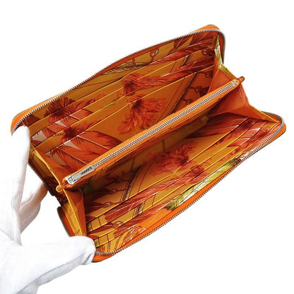Hermes Wallet Long Wallet Azap Silk in Classic Veau Orange