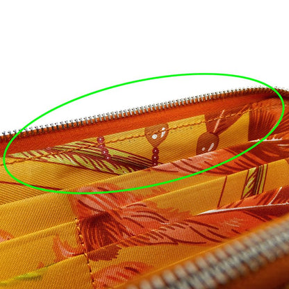 Hermes Wallet Long Wallet Azap Silk in Classic Veau Orange
