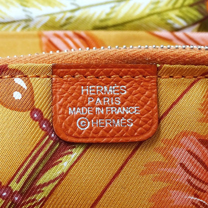 Hermes Wallet Long Wallet Azap Silk in Classic Veau Orange