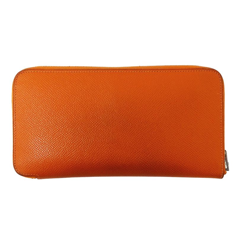 Hermes Wallet Long Wallet Azap Silk in Classic Veau Orange