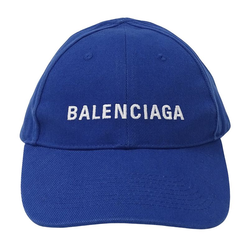Balenciaga Cap Cotton Blue L Logo Stylish