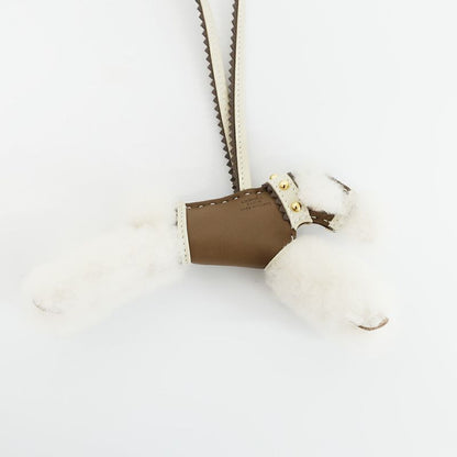 Hermes Buddy Charm with Collar Studs Etoupe Cles Anyo Miro