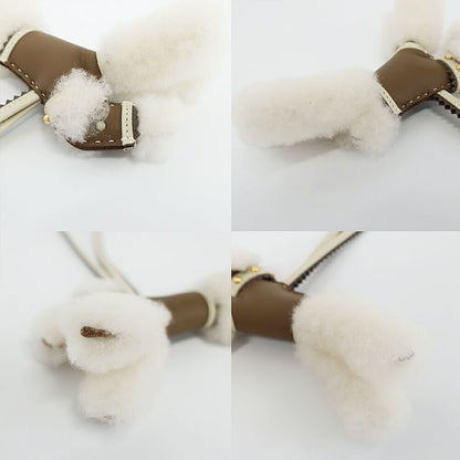 Hermes Buddy Charm with Collar Studs Etoupe Cles Anyo Miro