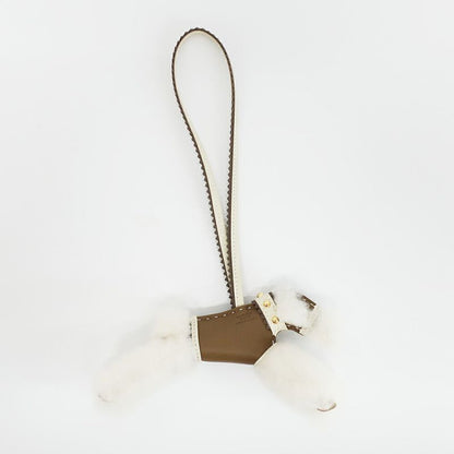 Hermes Buddy Charm with Collar Studs Etoupe Cles Anyo Miro