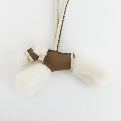 Hermes Buddy Charm with Collar Studs Etoupe Cles Anyo Miro