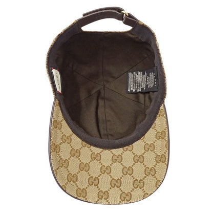 Gucci Cap Web Striped GG Canvas Baseball Cap Beige Brown
