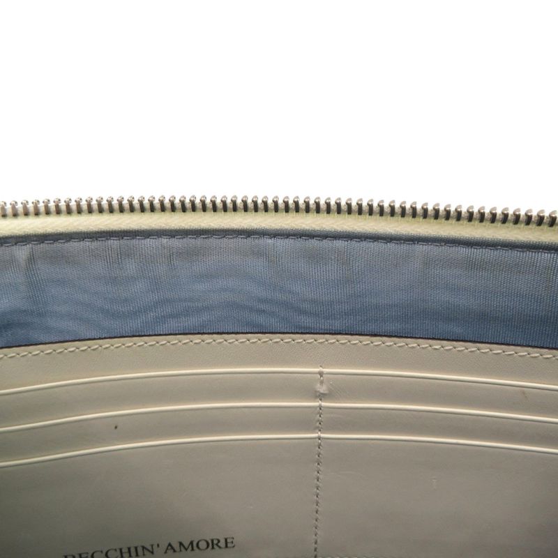 Gucci Sega Guccy Print Second Leather Ivory White Clutch