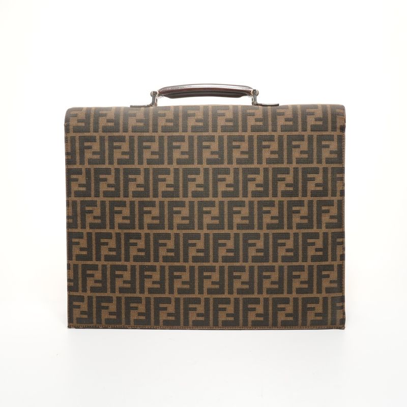 Fendi Handbag Canvas Zucca Briefcase Business