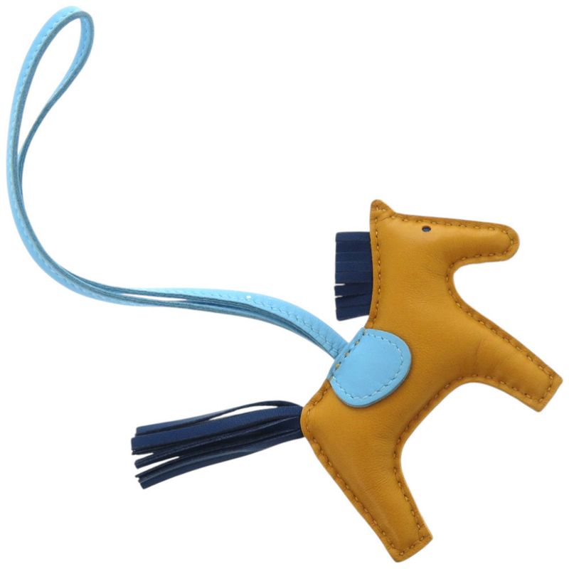 Hermes Rodeo PM Lambskin Jaune d'Or Key Holder
